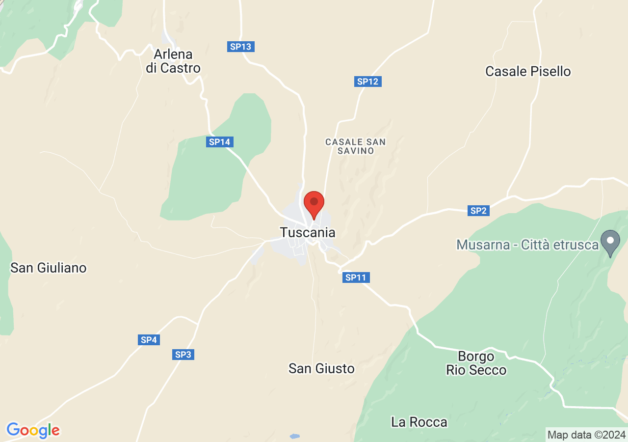 Mappa di Museo archeologico nazionale di Tuscania