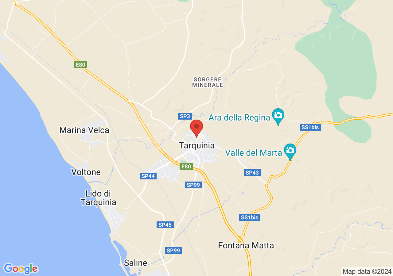 Mappa di Museo archeologico nazionale tarquiniense - Tarquinia