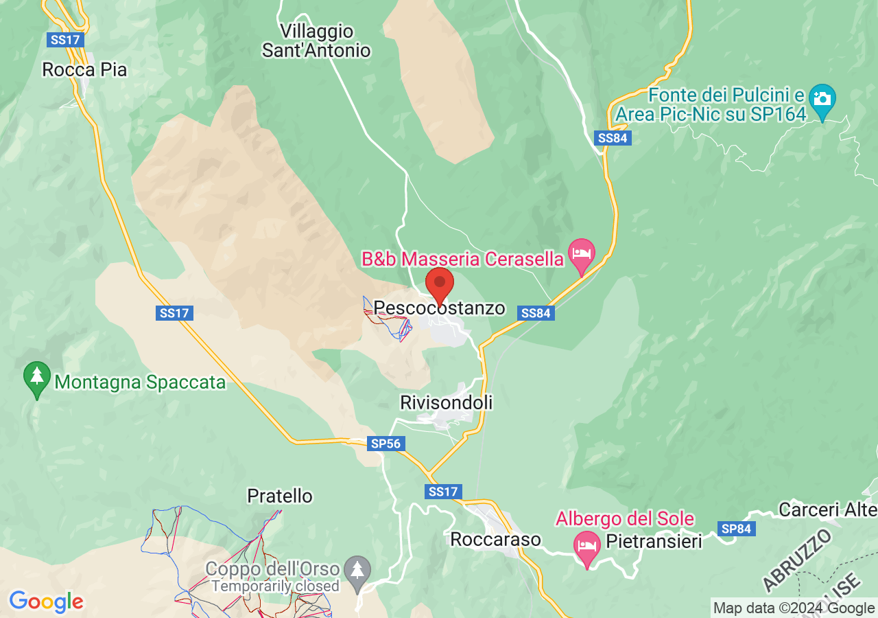 Mappa di Museo del merletto a tombolo - Pescocostanzo