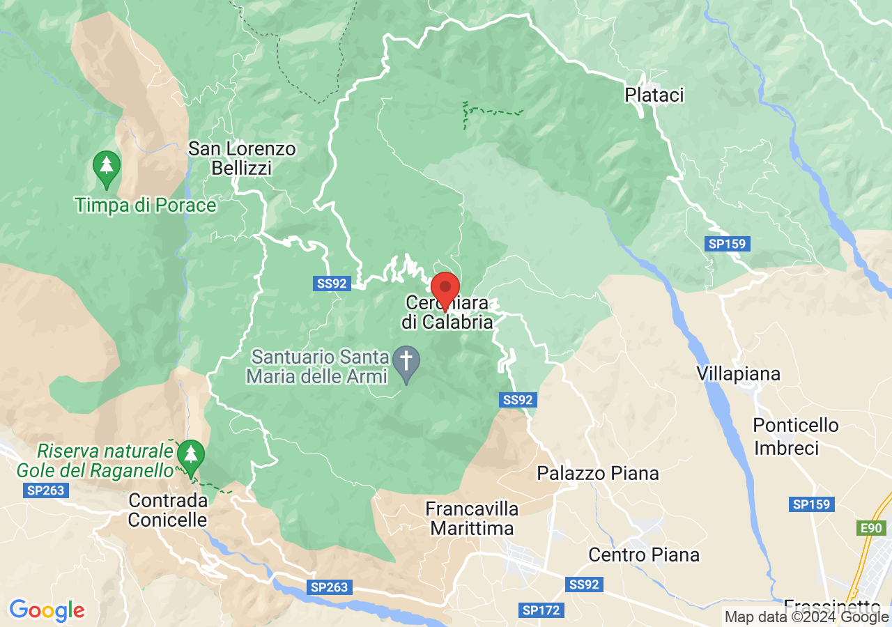 Mappa di Museo del Pane di Cerchiara di Calabria