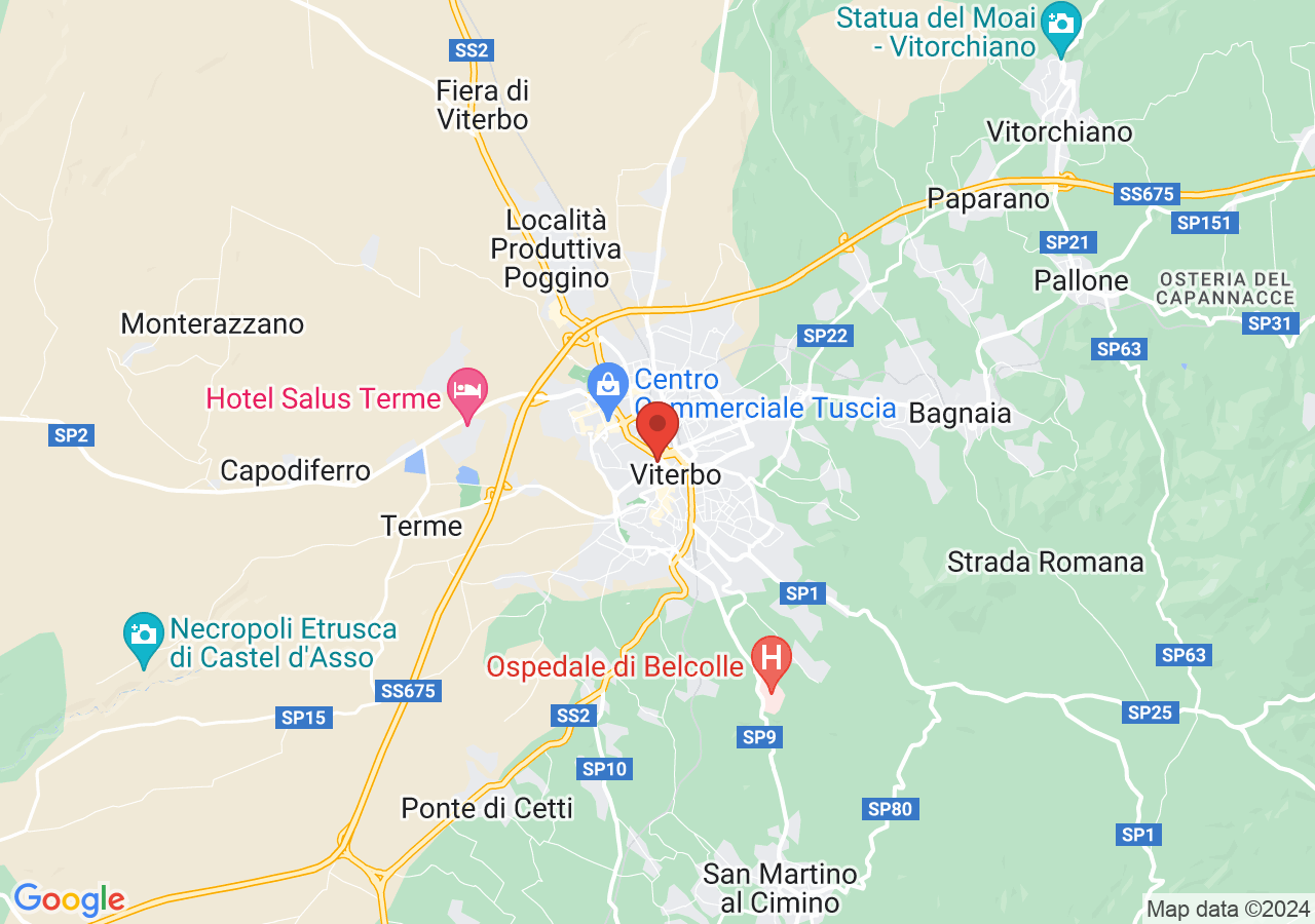 Mappa di Museo nazionale etrusco di Viterbo