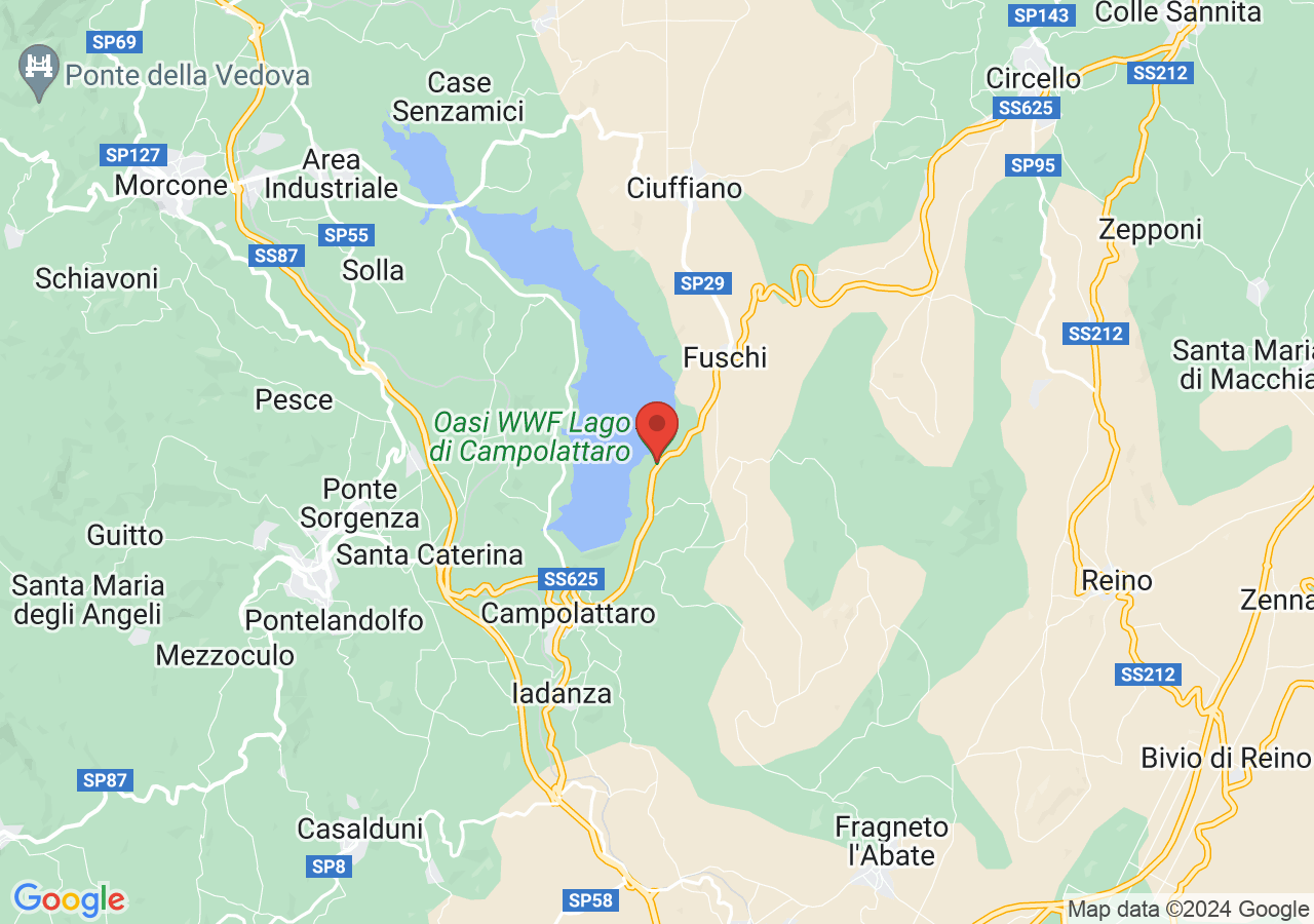 Mappa di Oasi del Lago di Campolattaro - Morcone