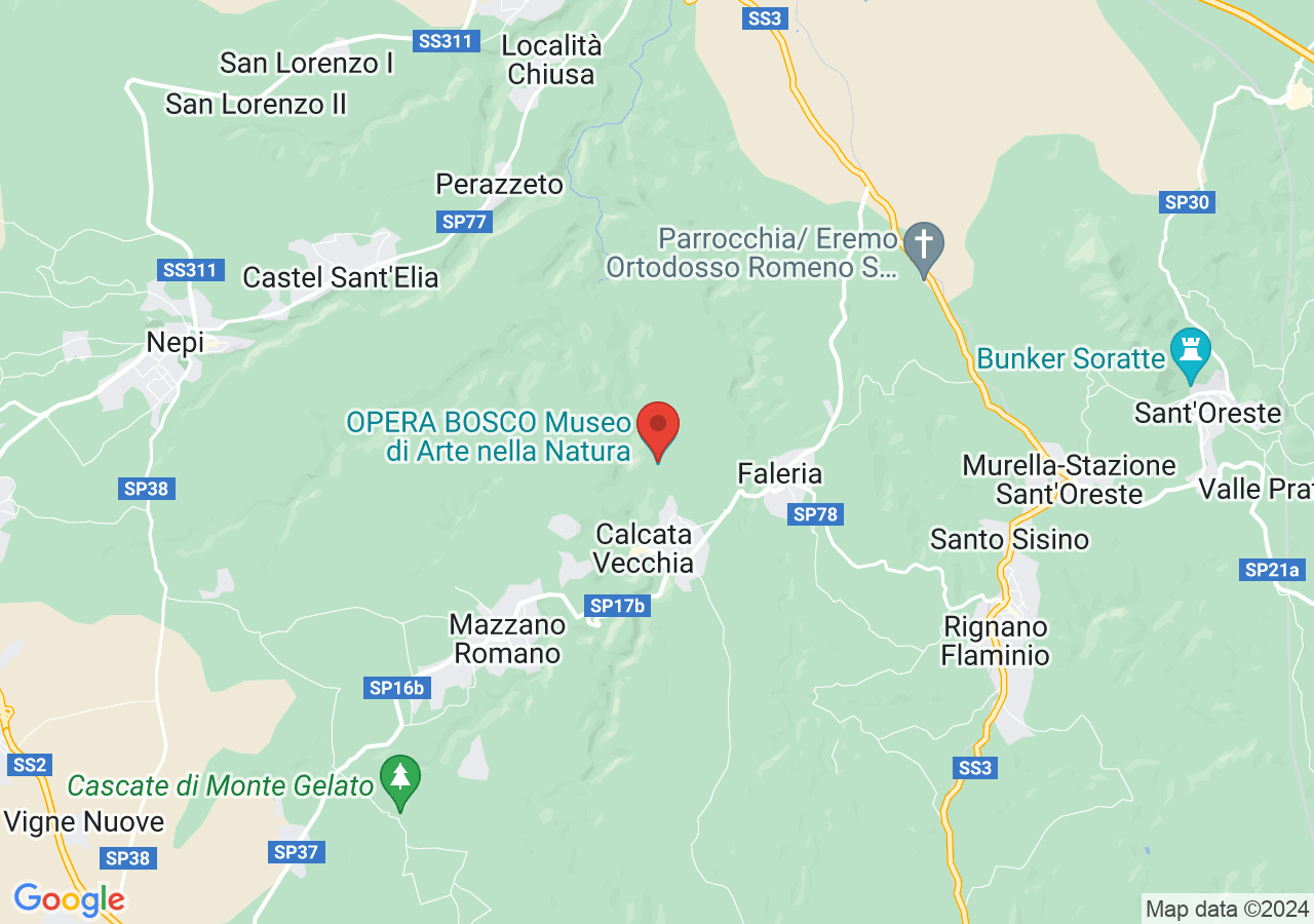Mappa di Opera Bosco Museo di Arte nella Natura