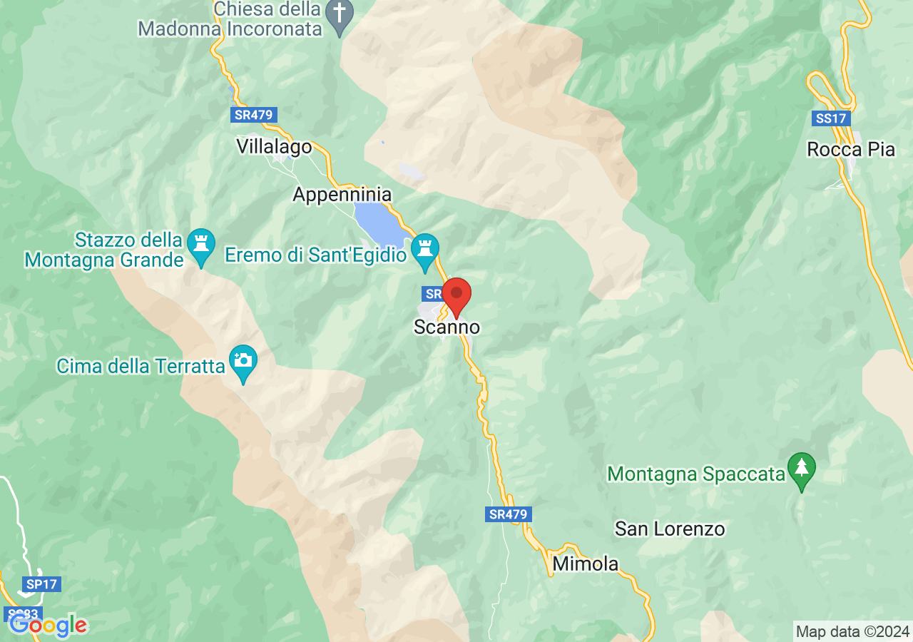 Mappa di Palazzi storici di Scanno