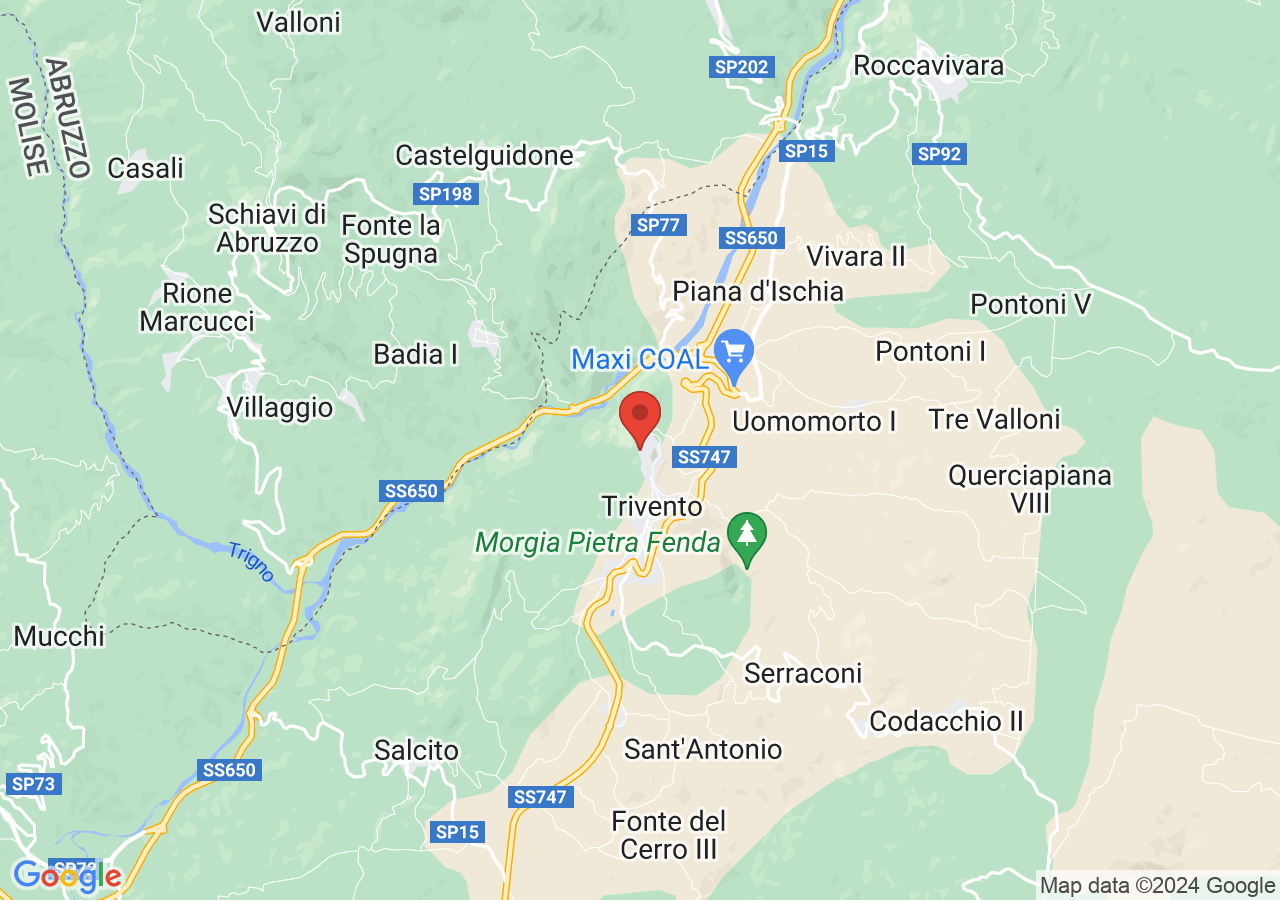 Mappa di Palazzo comitale Colaneri