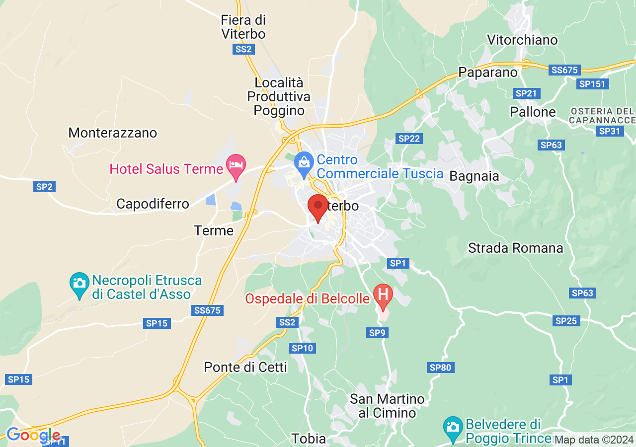 Mappa di Palazzo dei Papi di Viterbo