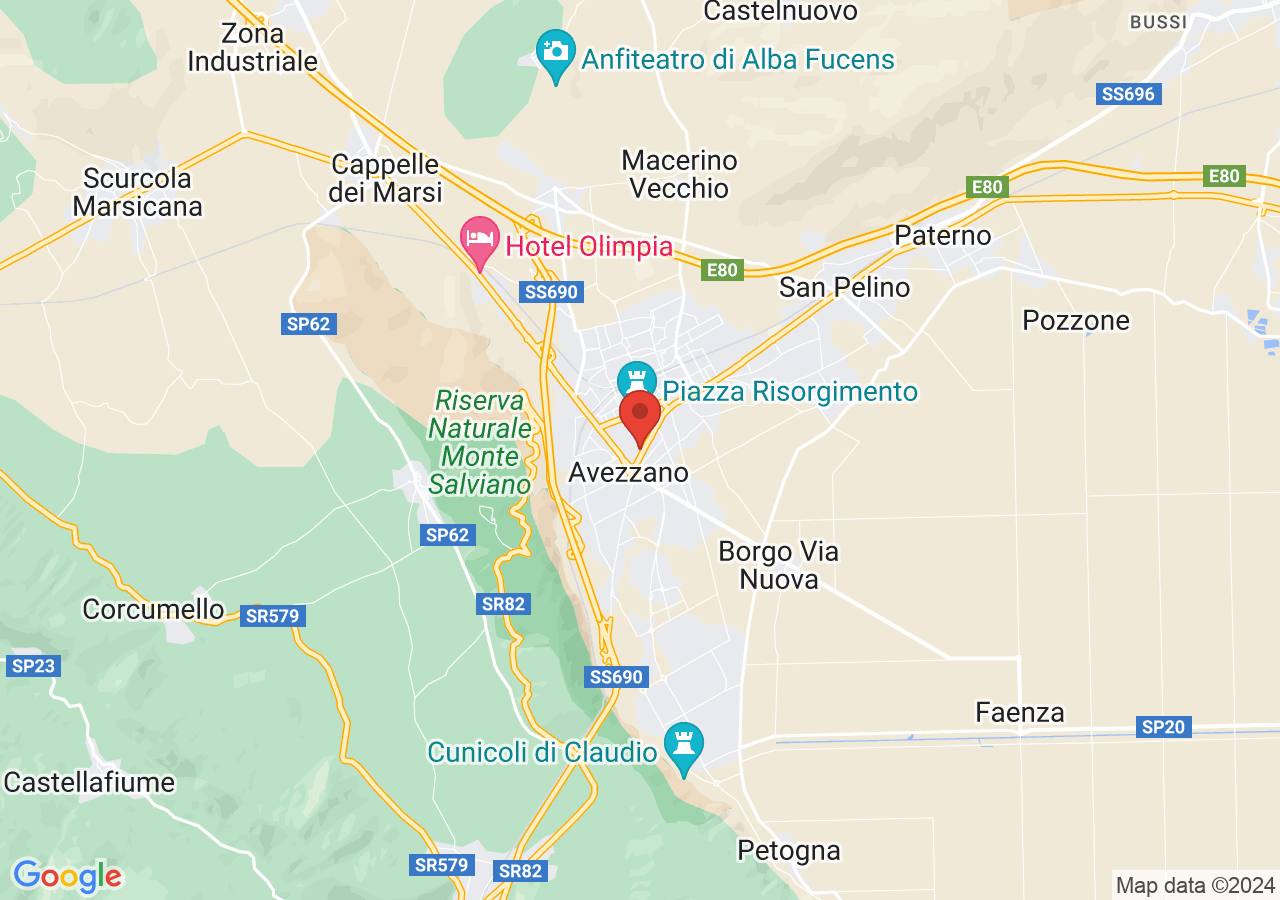 Mappa di Palazzo Municipale - Avezzano