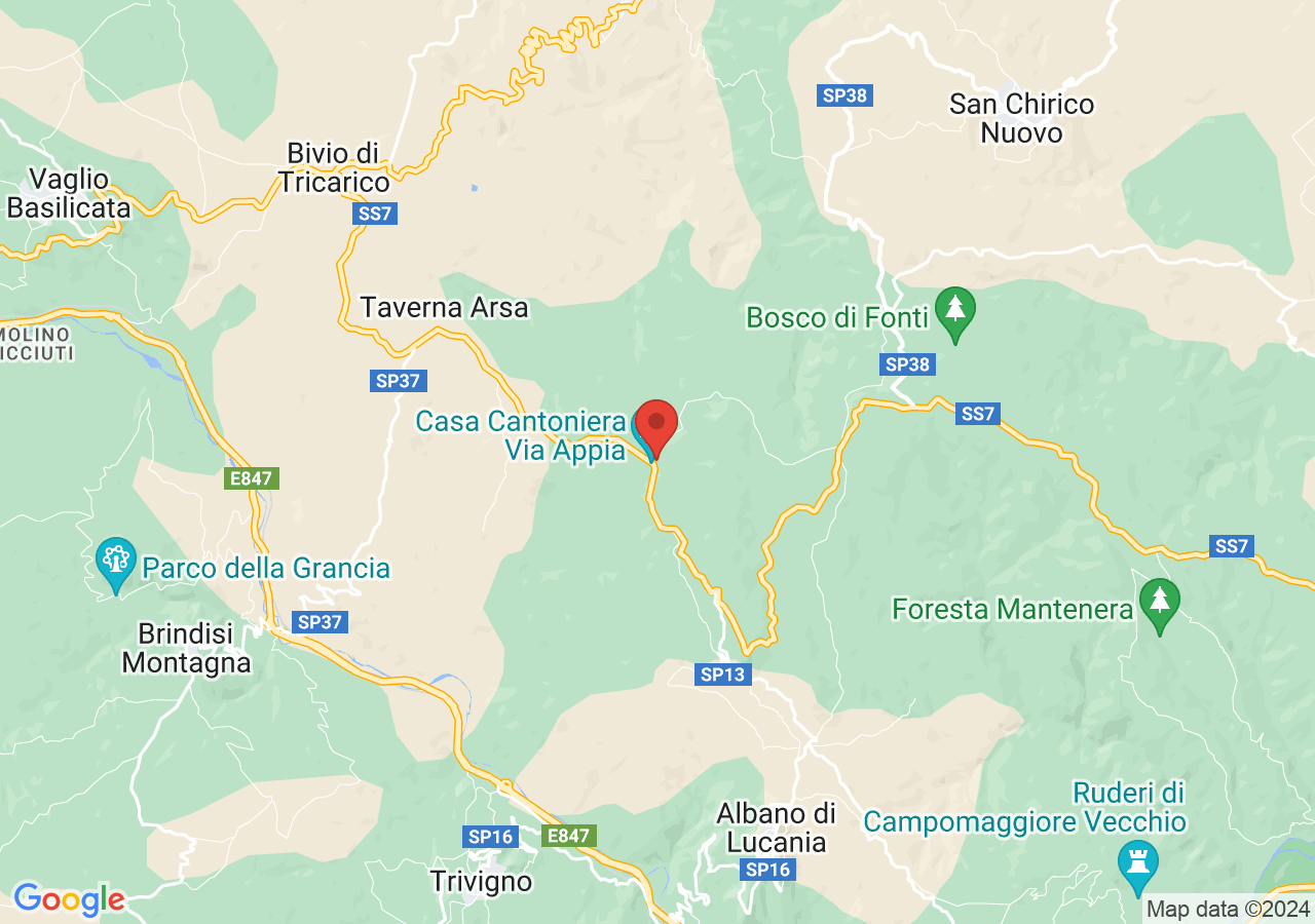 Mappa di Parco Avventura Albano di Lucania