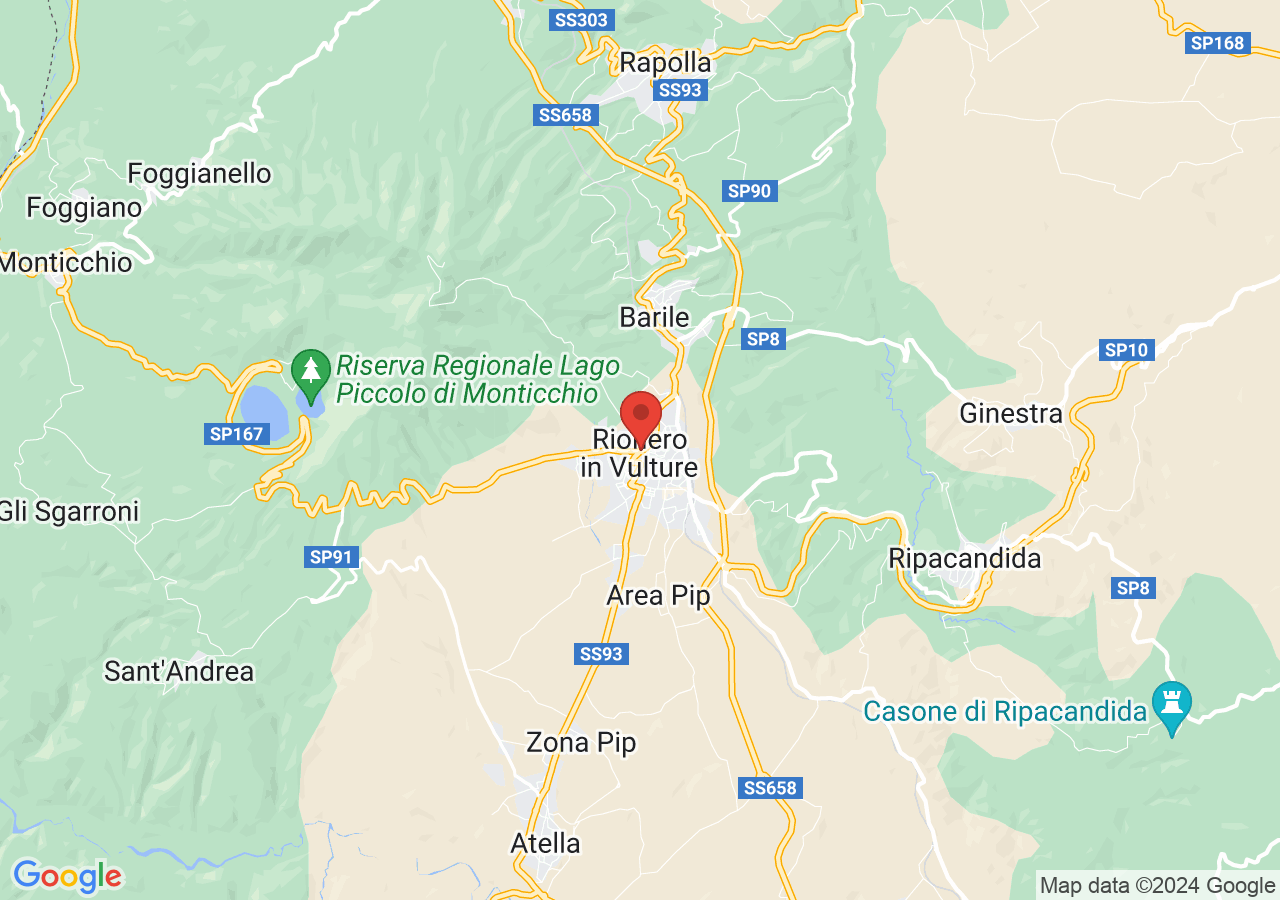 Mappa di Parco naturale regionale del Vulture
