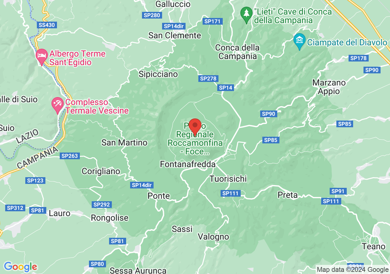 Mappa di Parco regionale di Roccamonfina e Foce del Garigliano