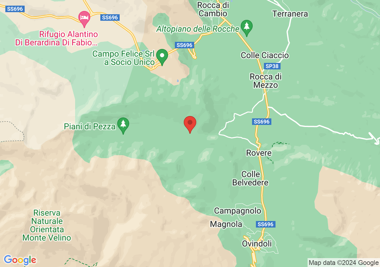 Mappa di Piani di Pezza - Rocca di Mezzo