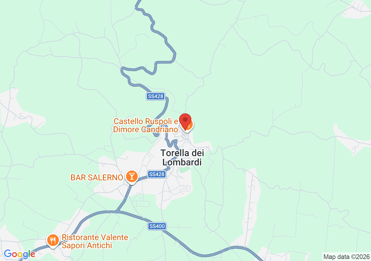 Mappa di Castello Ruspoli-Candriano a Torella dei Lombardi