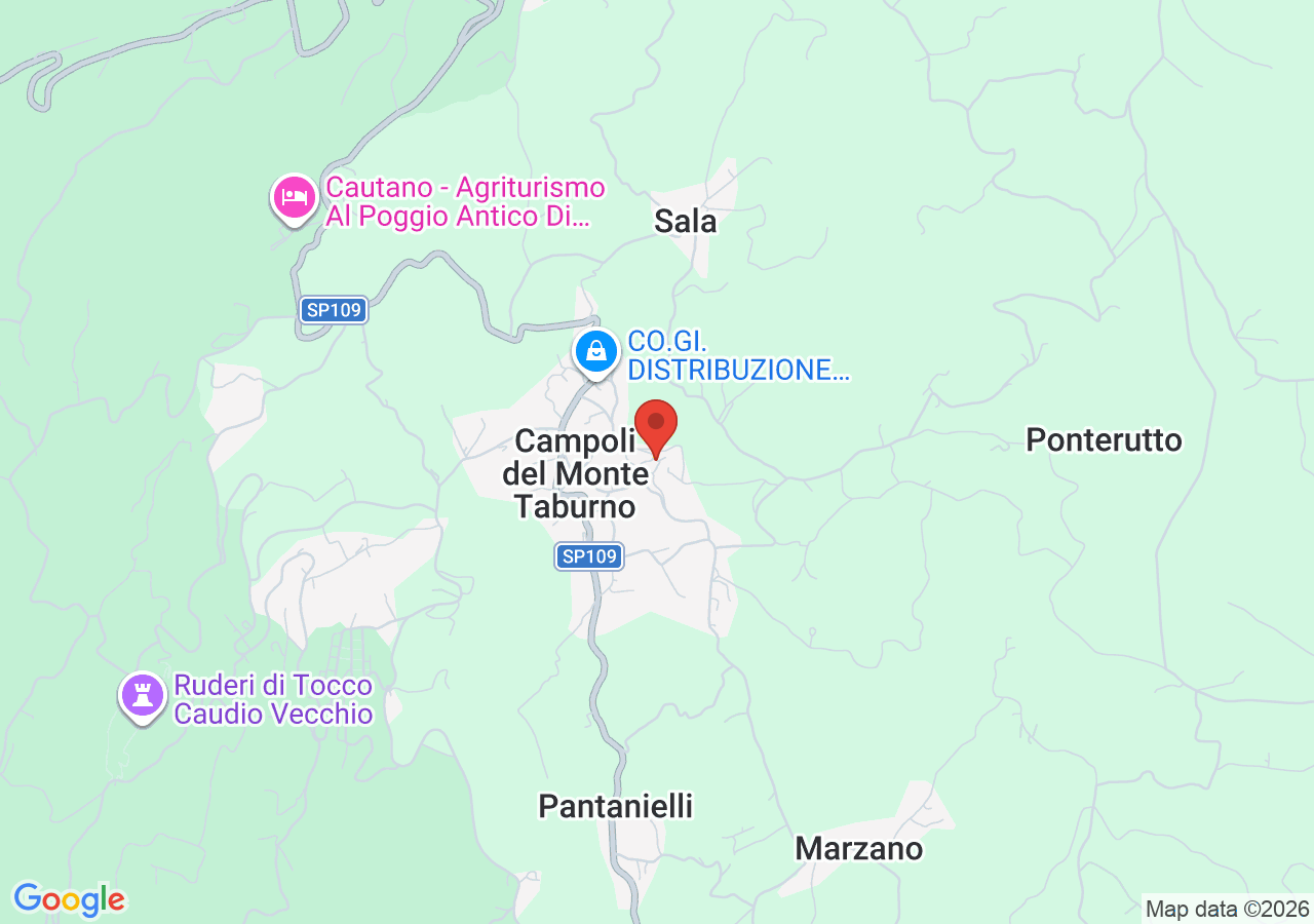 Mappa di Centro storico di Campoli del Monte Taburno