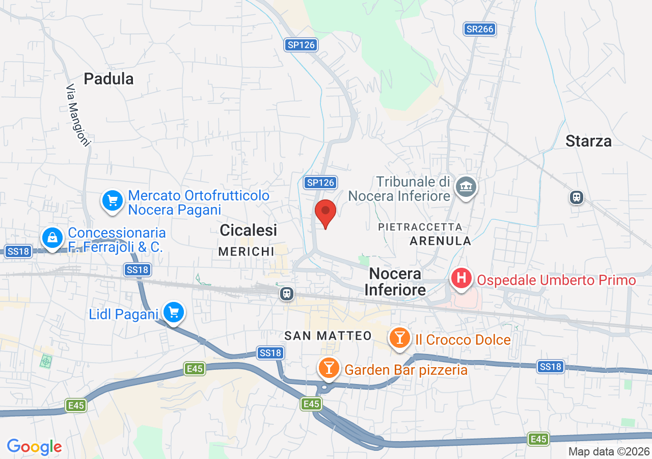 Mappa di Monastero di Sant'Anna a Nocera Inferiore