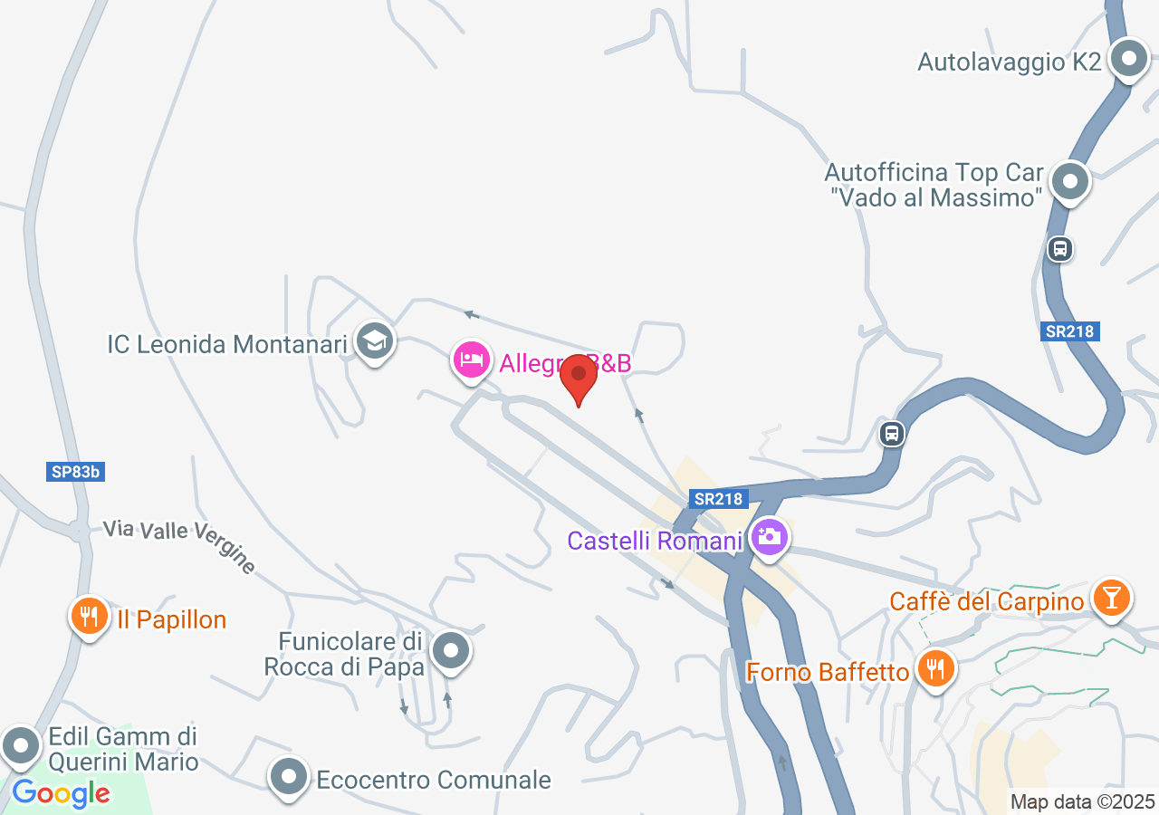 Mappa di Parco regionale dei Castelli Romani