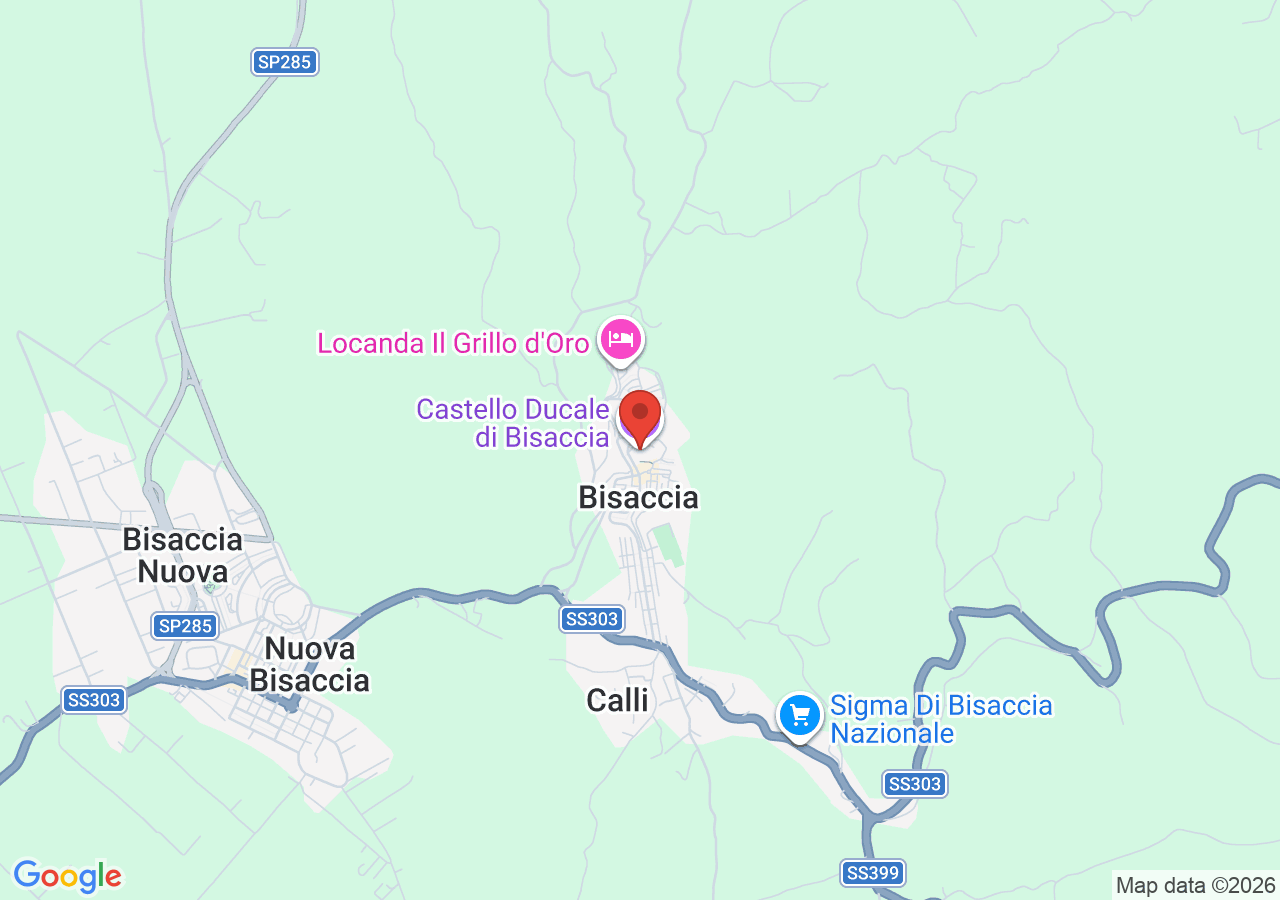 Mappa di Castello ducale e Museo Civico Archeologico di Bisaccia