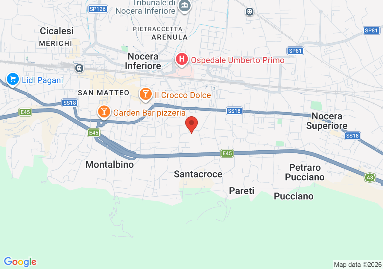Mappa di Cattedrale di San Prisco in frazione Vescovado a Nocera Inferiore