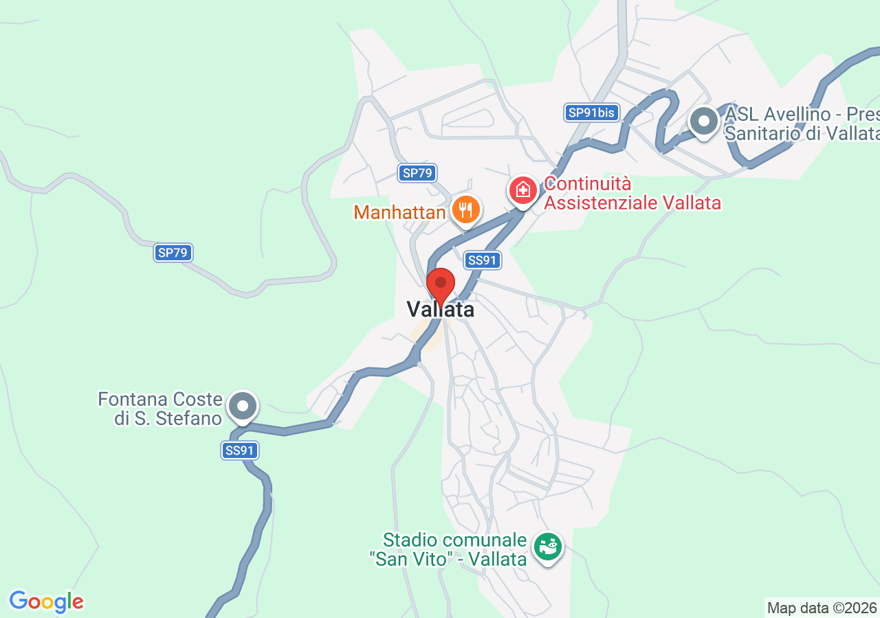 Mappa di Centro storico di Vallata