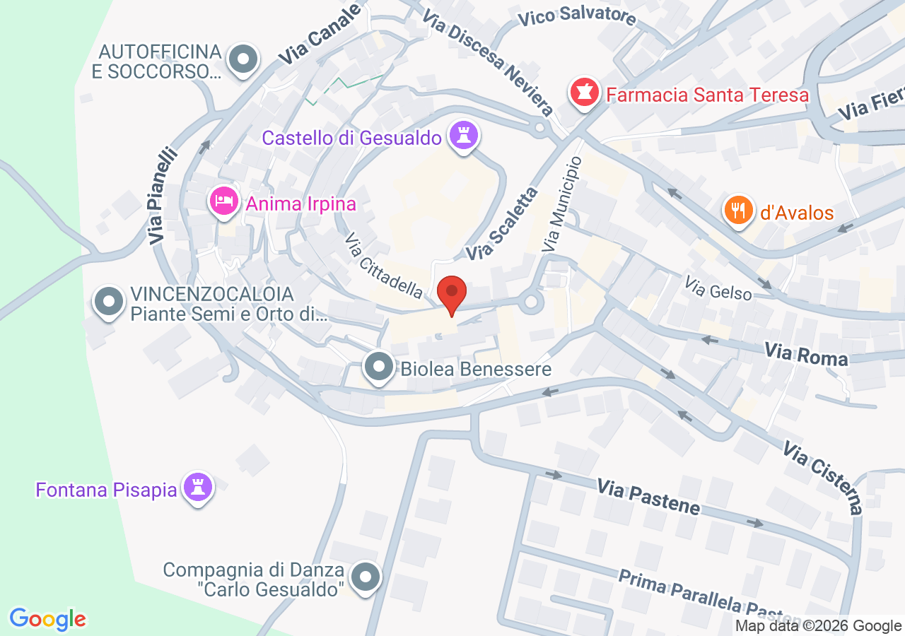 Mappa di Chiesa di San Nicola a Gesualdo