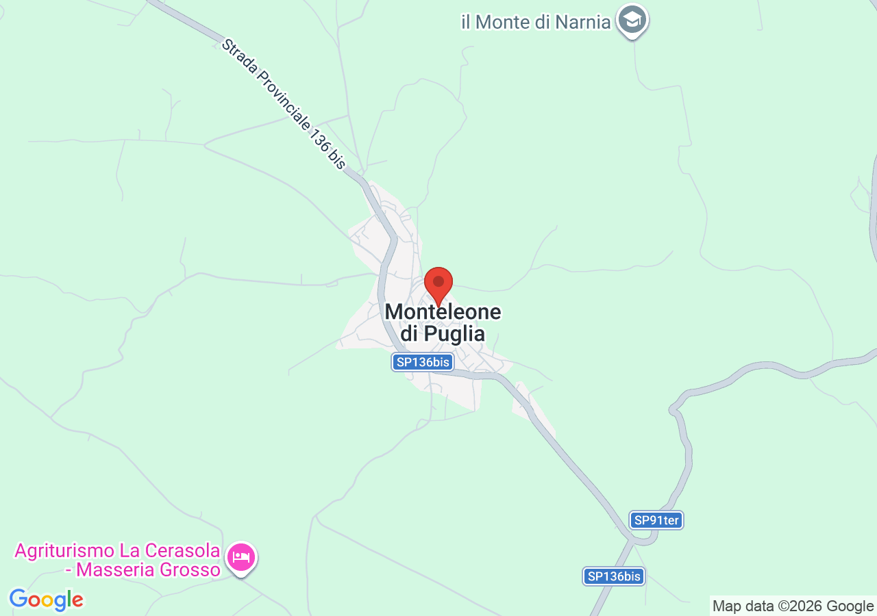 Mappa di Chiesa Madre di San Giovanni Battista a Monteleone di Puglia