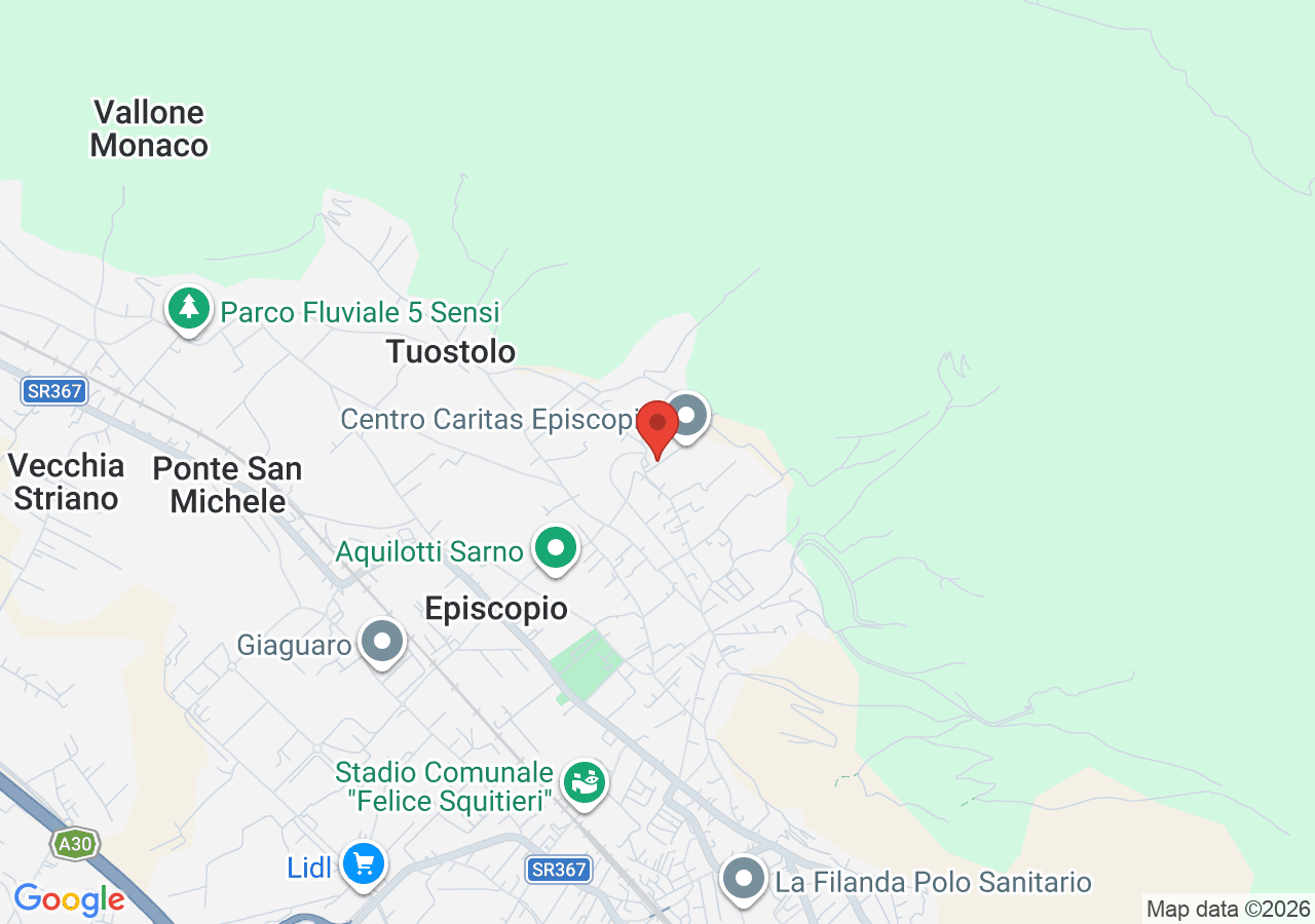 Mappa di Duomo di Sarno e borgo di Episcopio