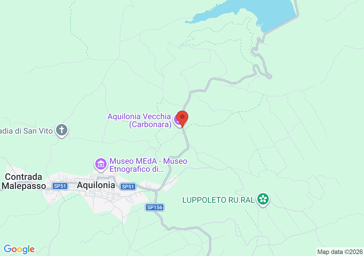 Mappa di Parco Archeologico di Carbonara ad Aquilonia