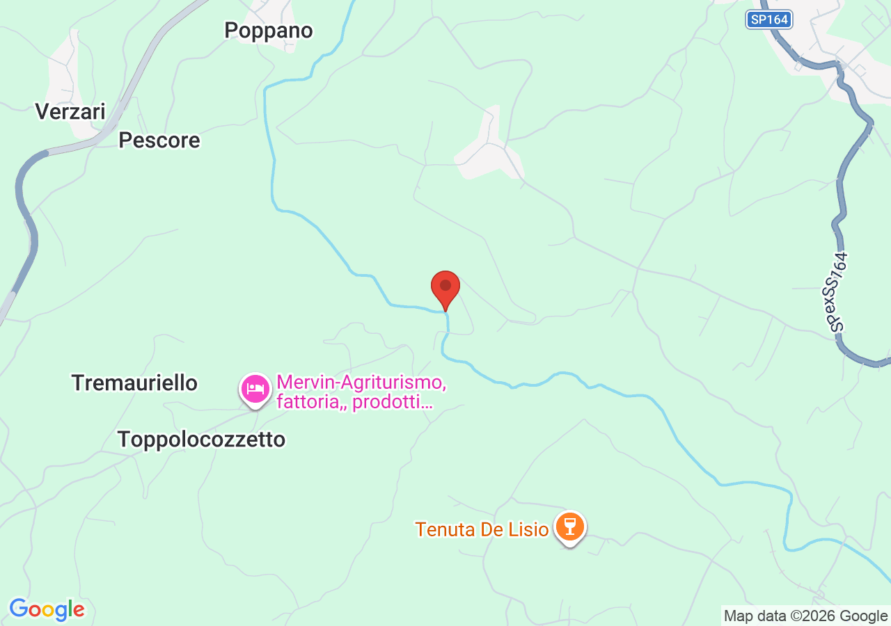 Mappa di Percorso naturalistico nella Valle del Calore
