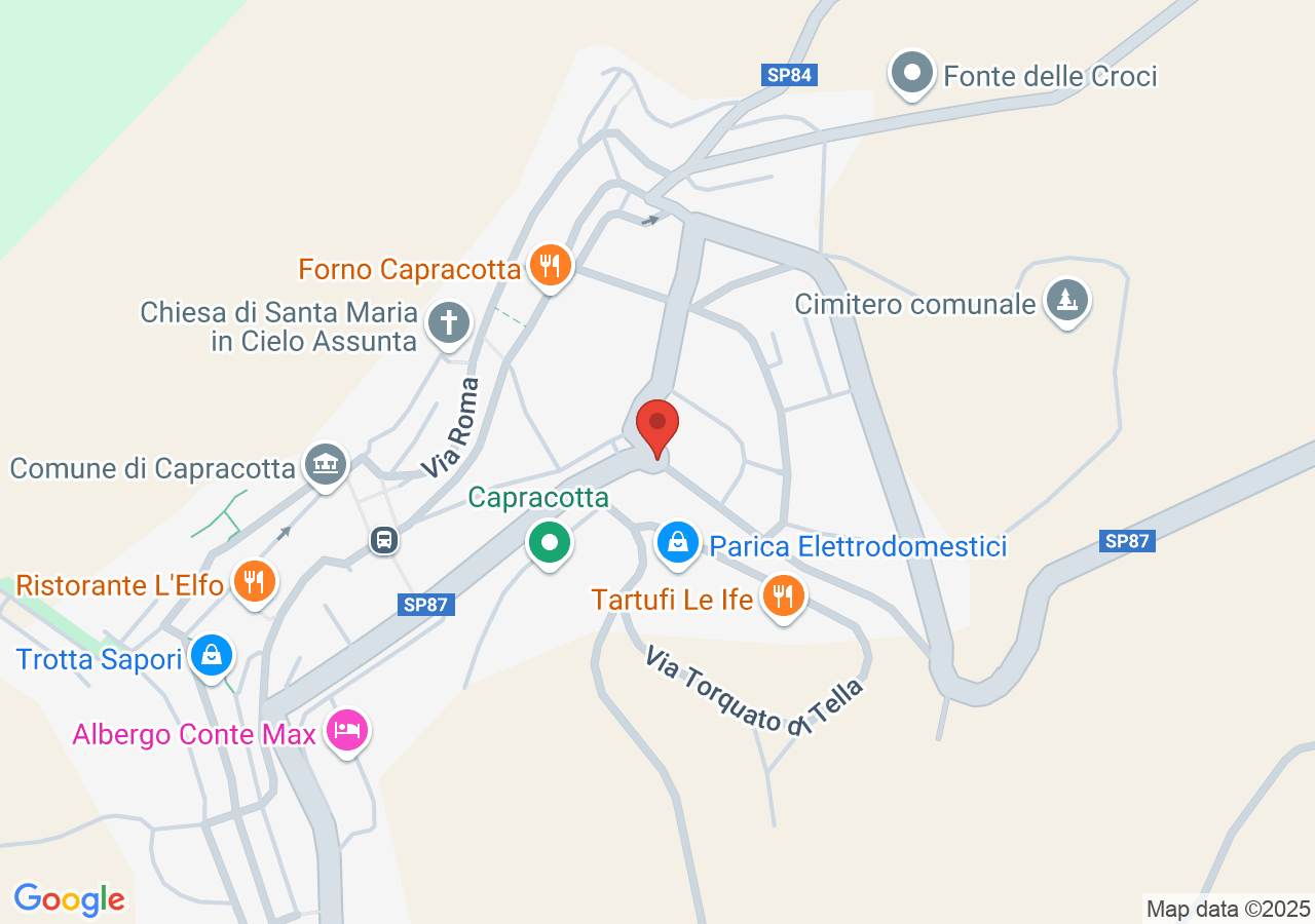 Mappa di Pezzata di Capracotta