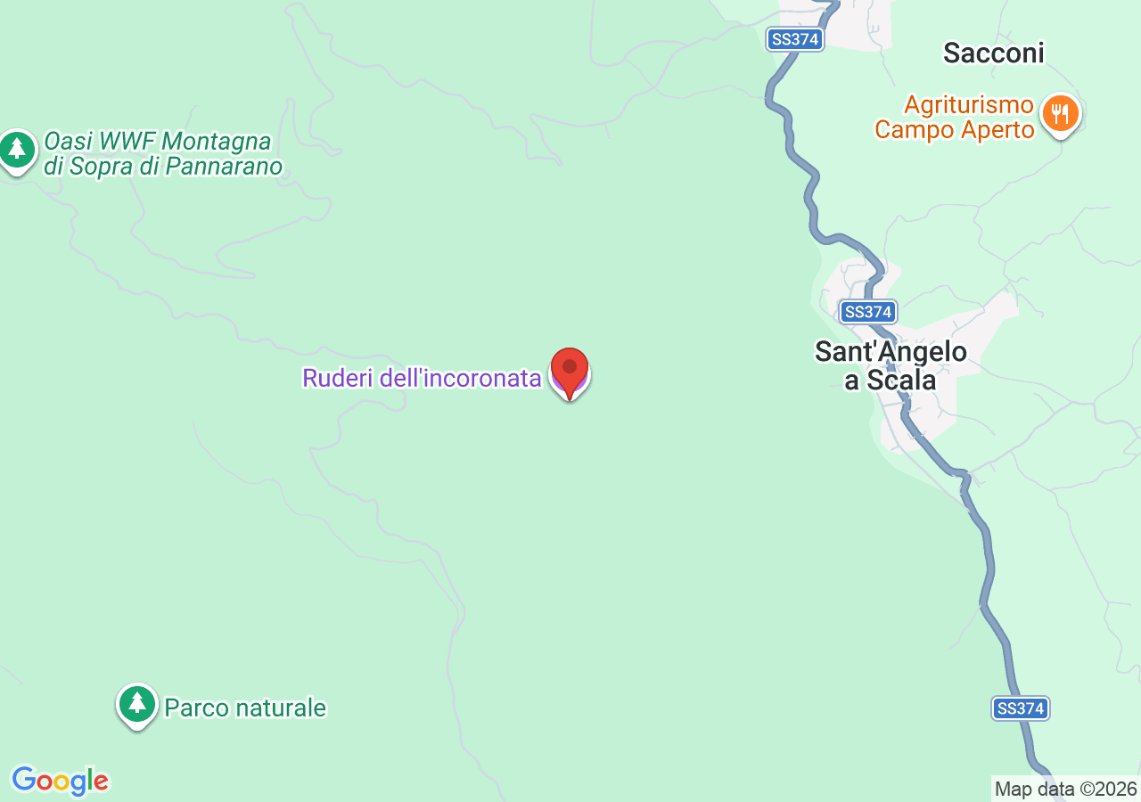 Mappa di Ruderi dell'Incoronata a Sant'Angelo a Scala