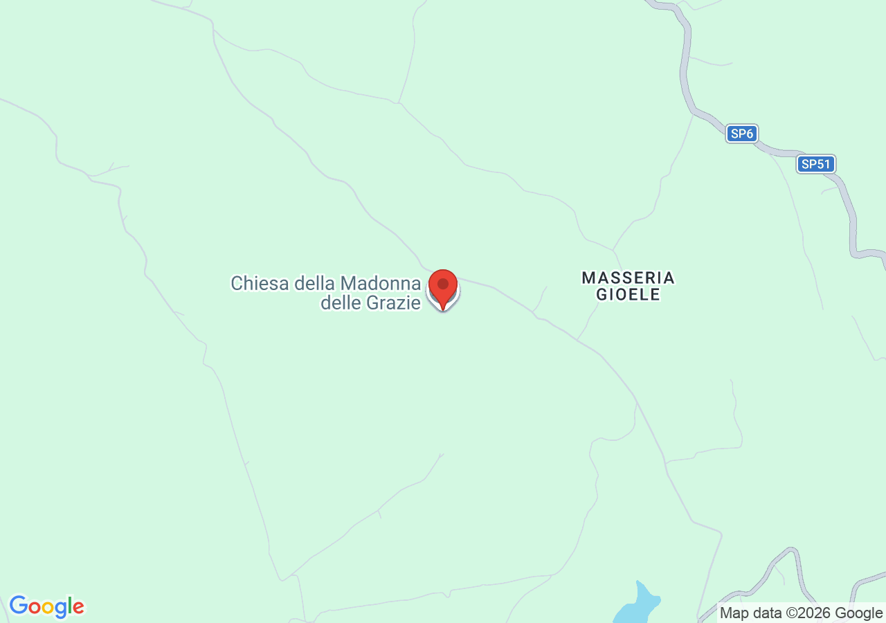 Mappa di Valle dell’Osento e Santuario della Madonna delle Grazie a Lacedonia