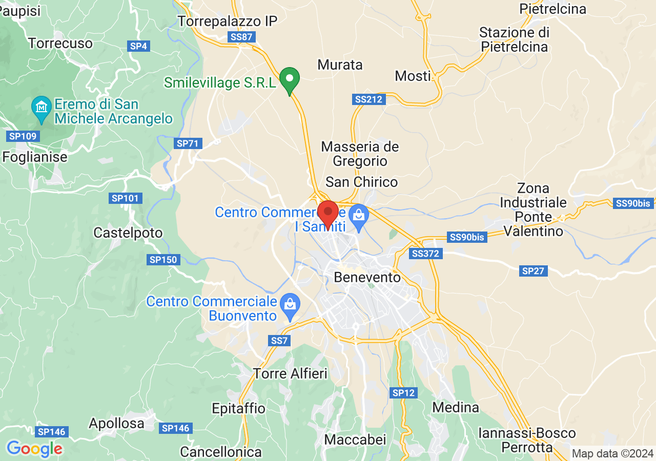 Mappa di Premio e Museo Strega - Benevento