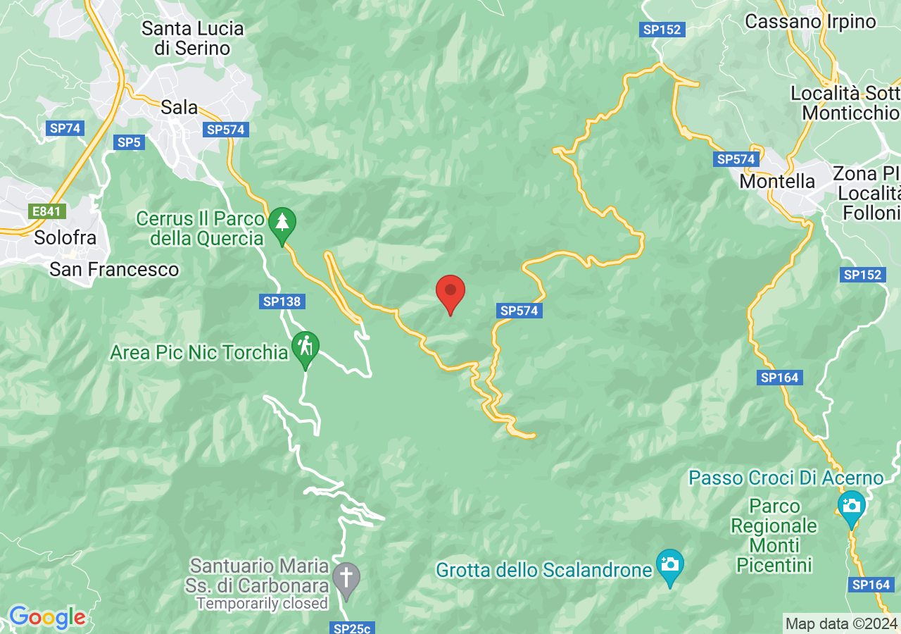 Mappa di Ripe della Falconara - Montella