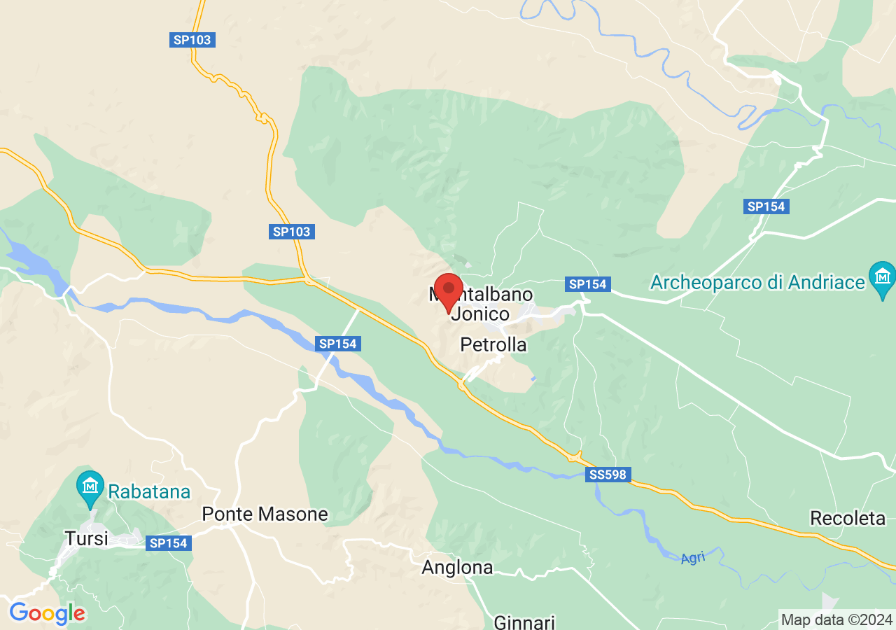 Mappa di Riserva dei Calanchi di Montalbano Jonico - Policoro