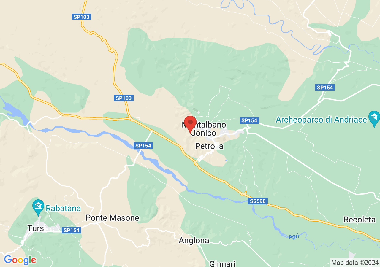 Mappa di Riserva dei Calanchi di Montalbano Jonico