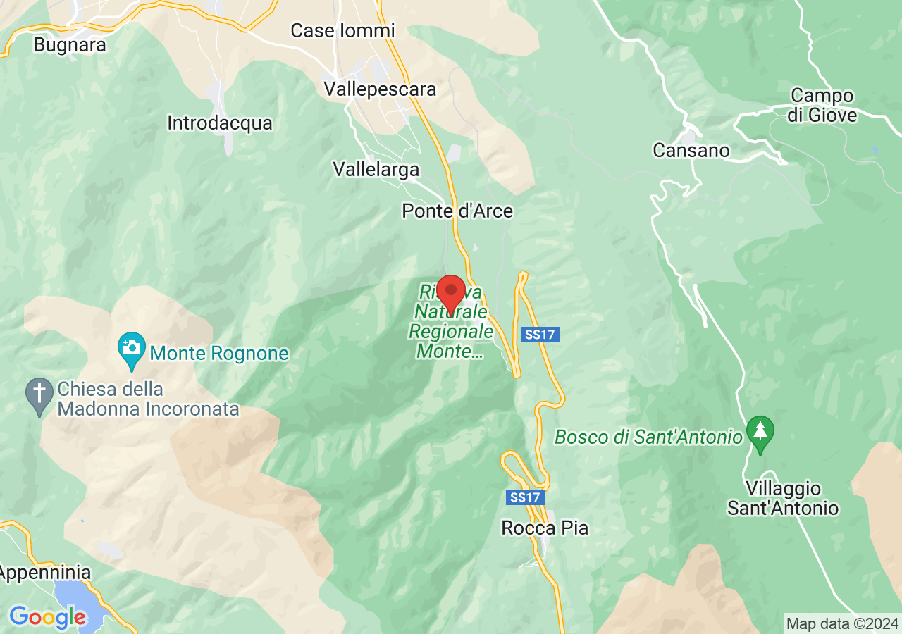 Mappa di Riserva naturale guidata Monte Genzana e Alto Gizio - Anversa degli Abruzzi