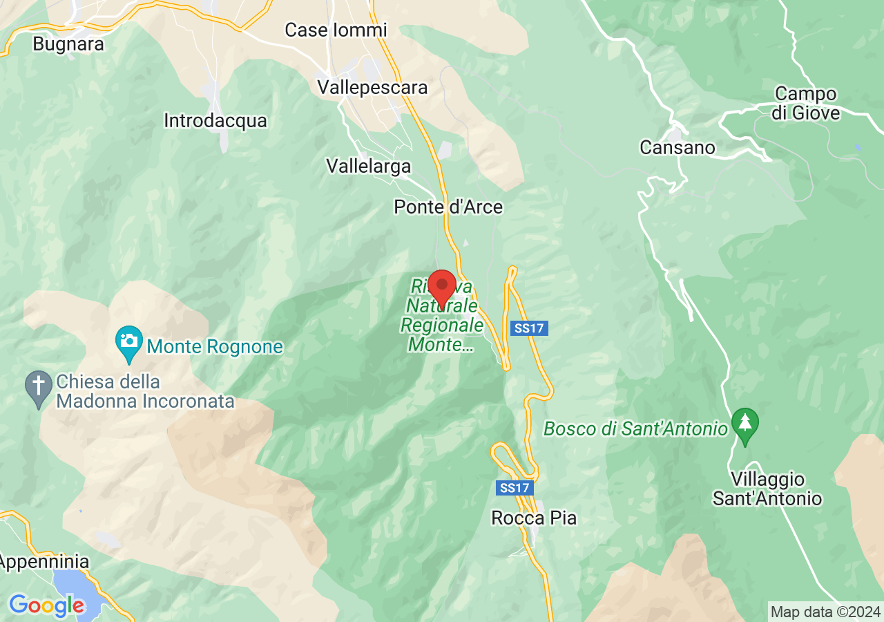 Mappa di Riserva naturale guidata Monte Genzana e Alto Gizio