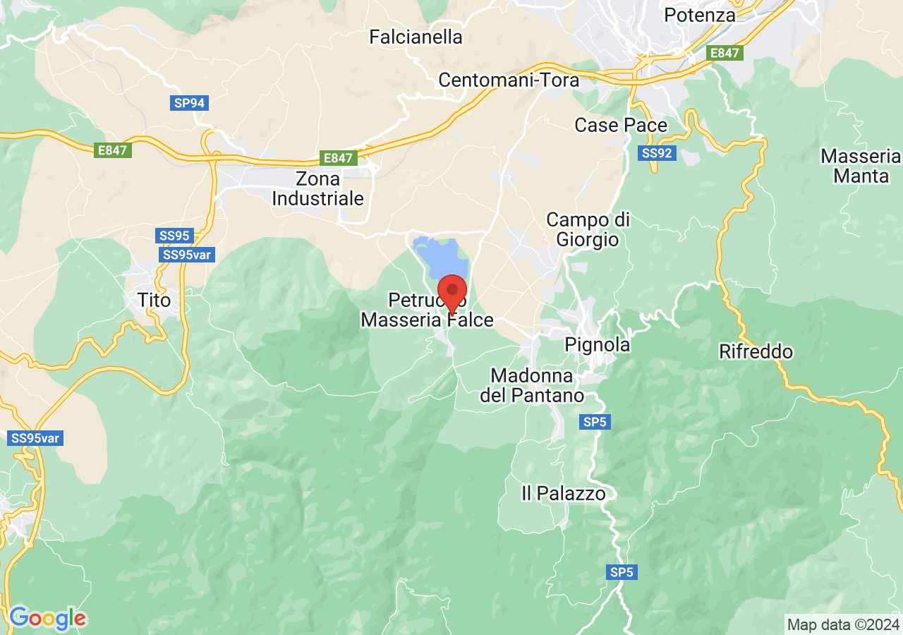 Mappa di Riserva Naturale regionale Lago Pantano - Pignola