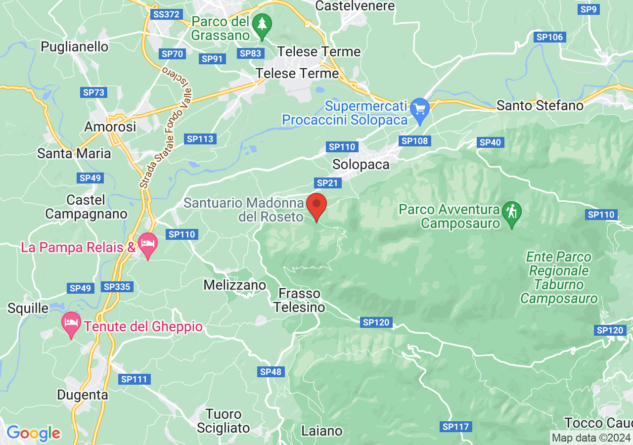 Mappa di Santuario della Madonna del Roseto - Solopaca