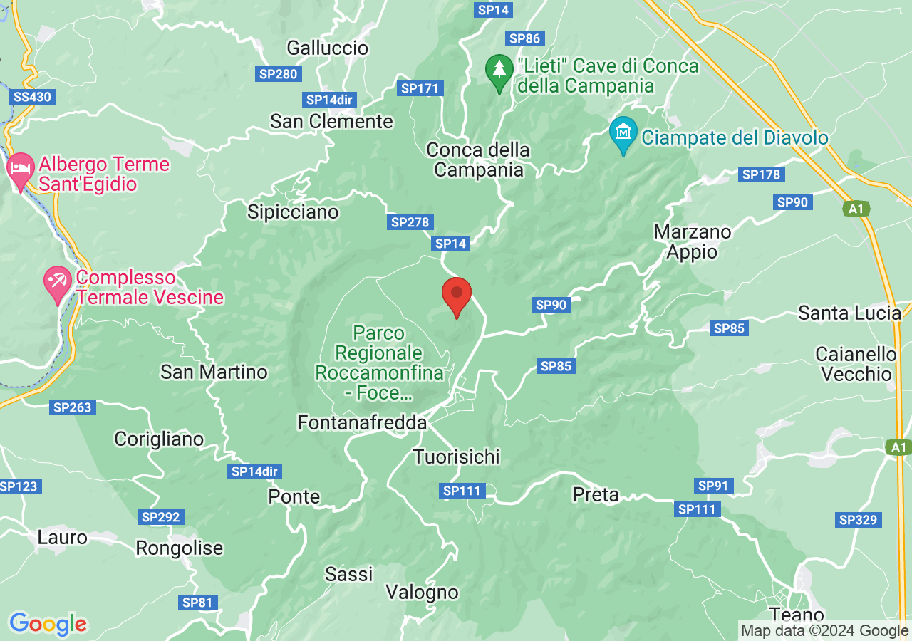 Mappa di Santuario di Maria Santissima dei Lattani - Roccamonfina