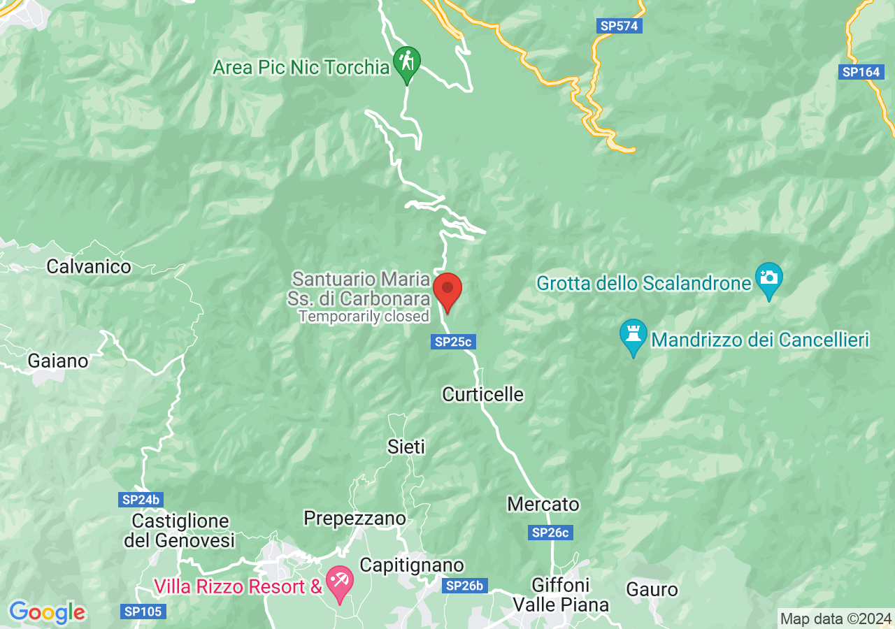 Mappa di Santuario Maria Santissima di Carbonara