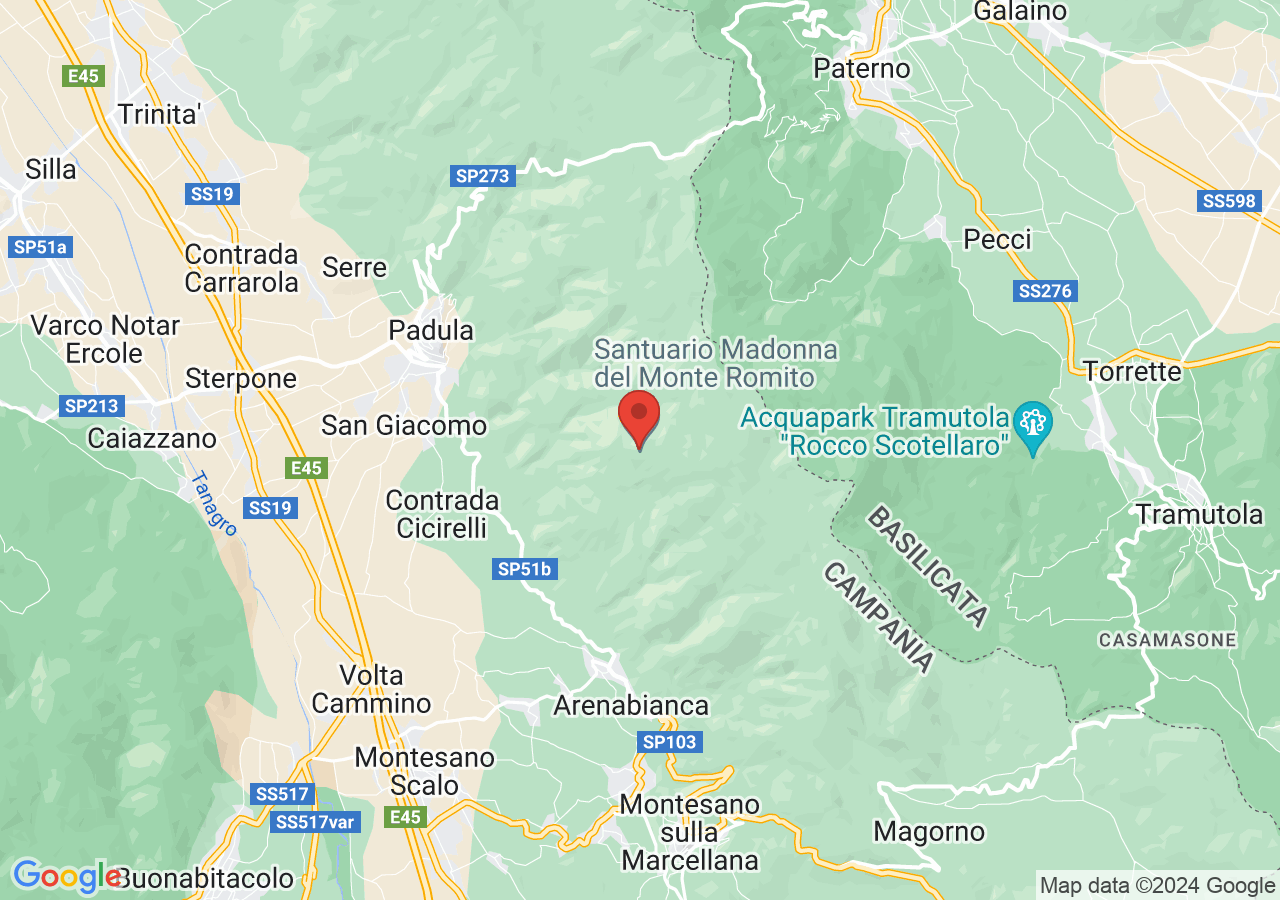 Mappa di Santuario mariano del monte Romito