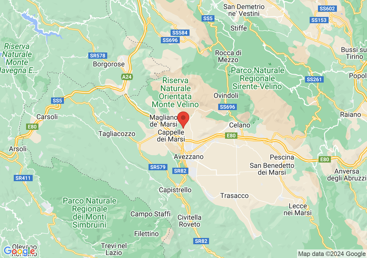 Mappa di Sito archeologico di Alba Fucens