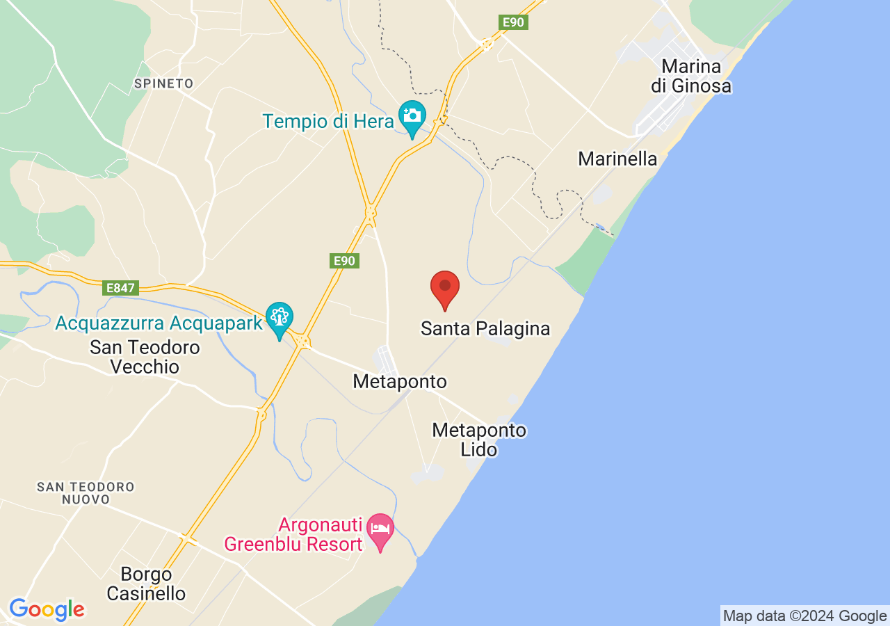 Mappa di Sito archeologico di Metaponto
