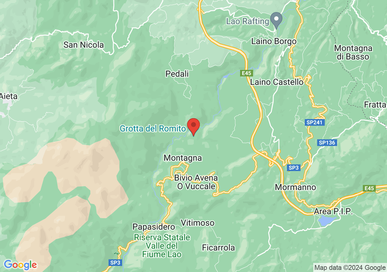Mappa di Sito archeologico Grotta del Romito