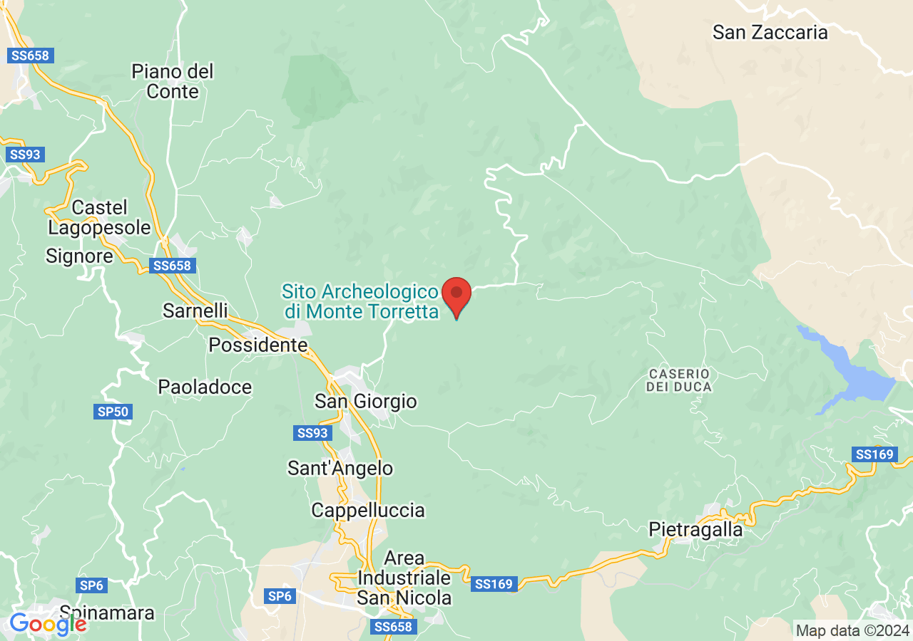 Mappa di Sito archeologico Monte Torretta
