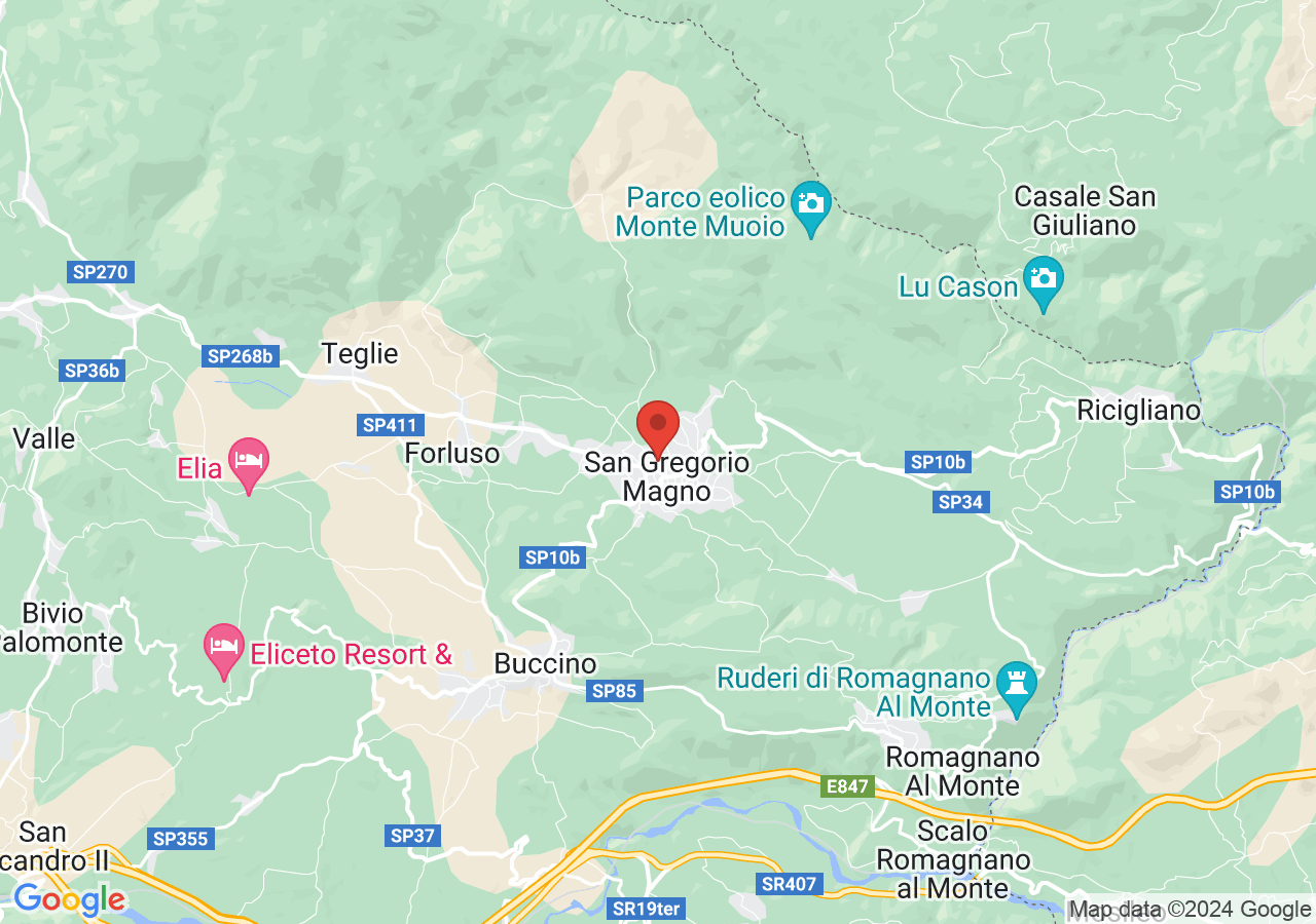 Mappa di Trekking a San Gregorio Magno
