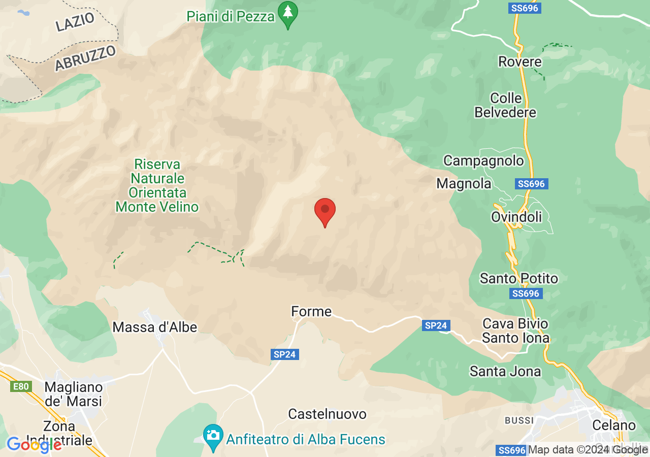 Mappa di Trekking e impianti sciistici sul monte Magnola
