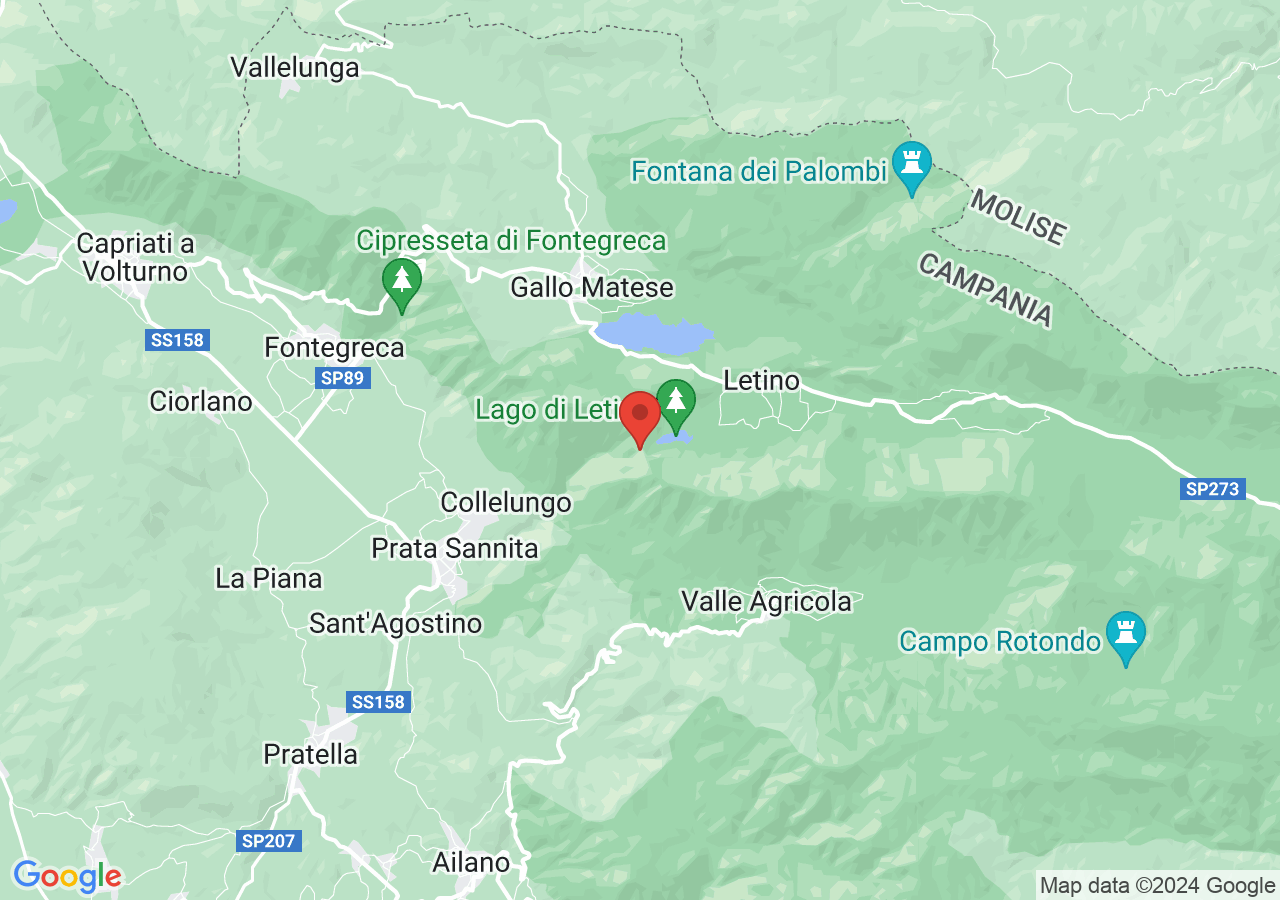 Mappa di Trekking nel letinese - Letino