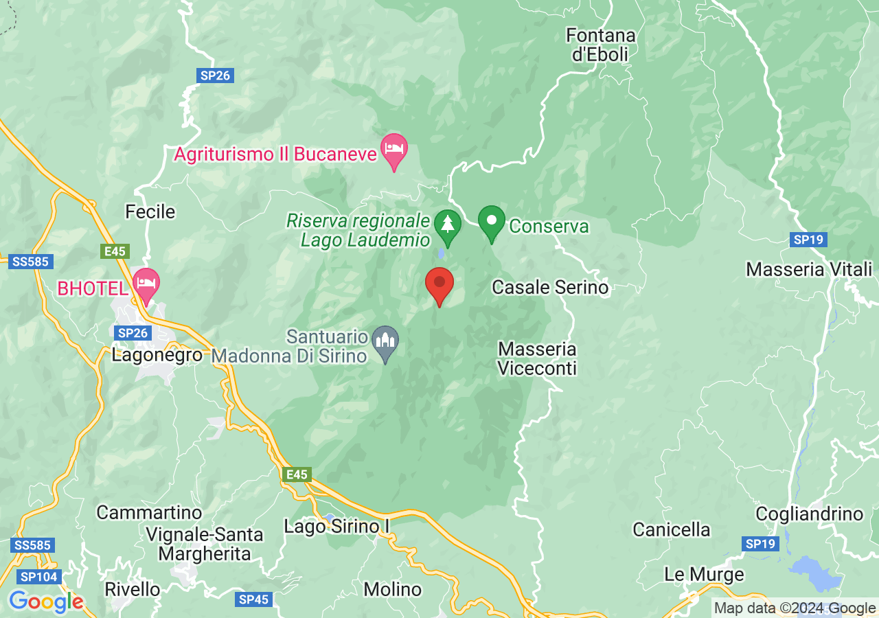 Mappa di Trekking sul massiccio del Sirino