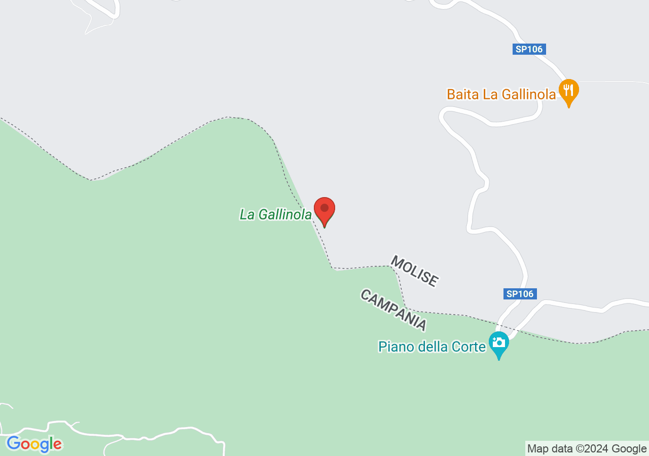 Mappa di Trekking sul monte La Gallinola